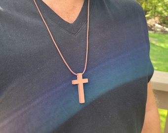 Mens Wooden cross - Mens Cross Necklace - Wood cross - Stunning Wood cross