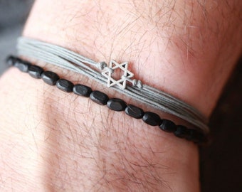 Star of David men's bracelet,Magen David,bracelet for men, Bar Mitzvah, Jewish, judaica