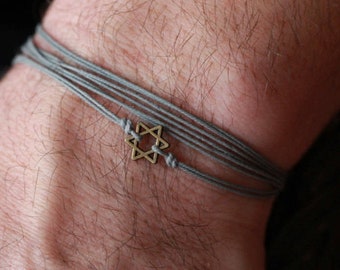 Star of David men's bracelet,Magen David,bracelet for men, Bar Mitzvah, Jewish, judaica