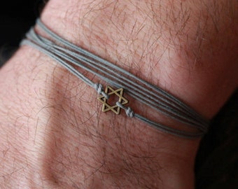 Star of David men's bracelet,Magen David,bracelet for men, Bar Mitzvah, Jewish, judaica