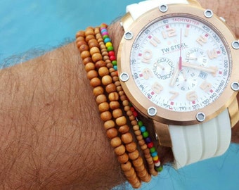 Celebrity Men's 3mm,4mm,6mm or 8mm Sandalwood Bead Bracelet