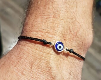 Evil Eye bracelet, men's bracelet with Evil Eye, Hindu symbol, bracelet for men, gift for him, yoga bracelet, buddhist