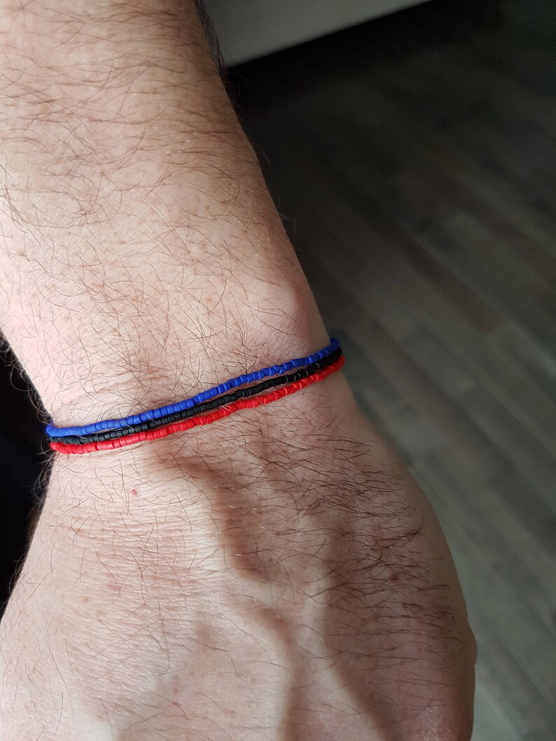 Mens Delica Bead Bracelet Tiny Thin Mens Bracelet Etsy