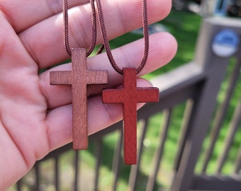 Mens Wooden cross - Mens Cross Necklace - Wood cross - Stunning Wood cross