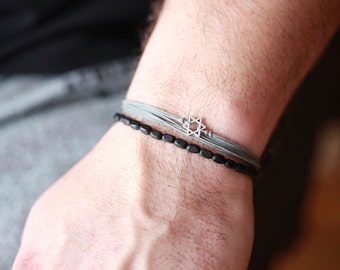 Star of David men's bracelet,Magen David,bracelet for men, Bar Mitzvah, Jewish, judaica