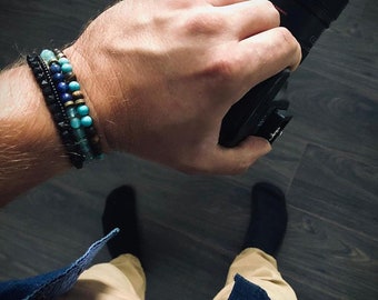 Facettierte Edelstein Armband - Atemberaubendes Perlen Armband