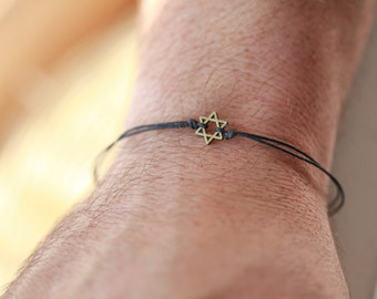 Star of David men's bracelet,Magen David,bracelet for men, Bar Mitzvah, Jewish, judaica
