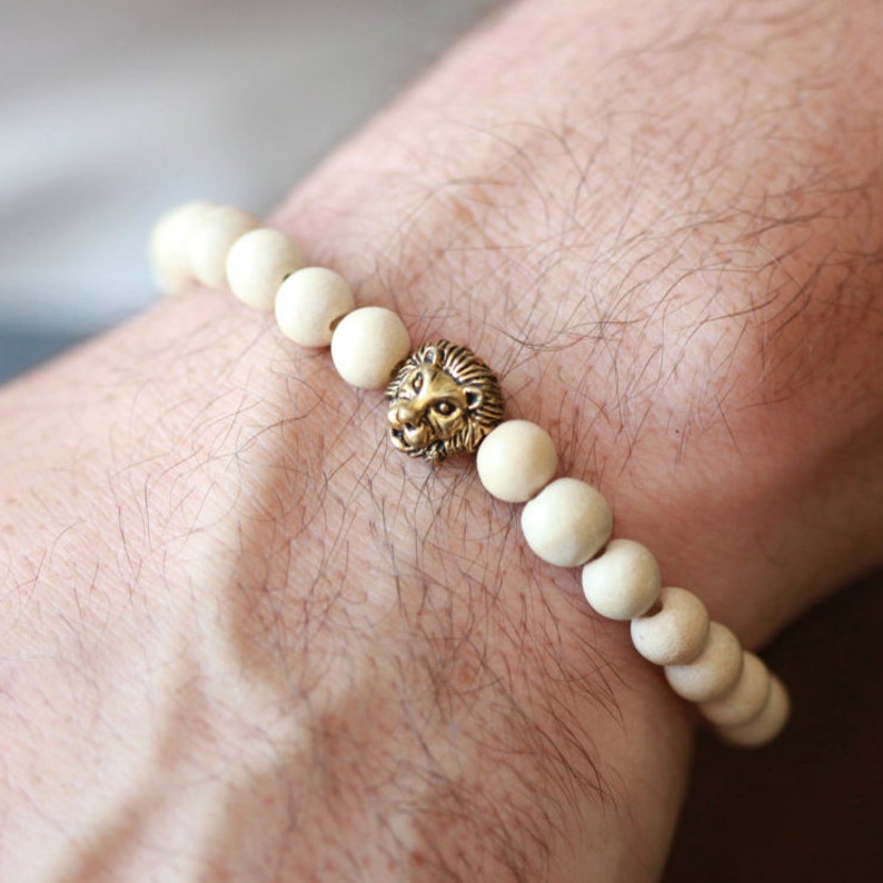 Gold Lion Head Bracelet Men's Bracelet With Lion Head Etsy