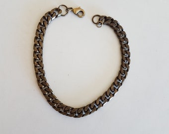 Mens Chain link Metal Bracelet - Mens Bracelet - mens curb chain bracelet