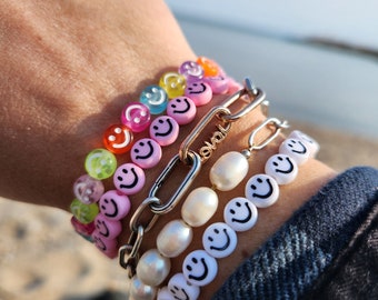 Give a smile Armband, Smiley Armband