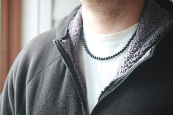 Designer Men's Black Onyx Stone Necklace