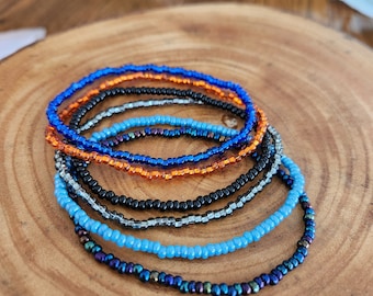 2MM - Coloured Seed Bead Bracelet - colorful Seed Bead Bracelet UNISEX