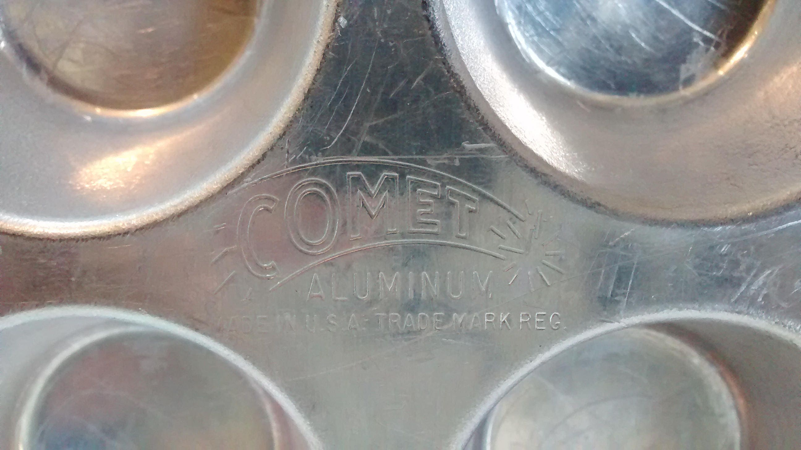 Vintage COMET Aluminum Mini Muffin Tin Pan Cupcake Bakeware 12 Hole