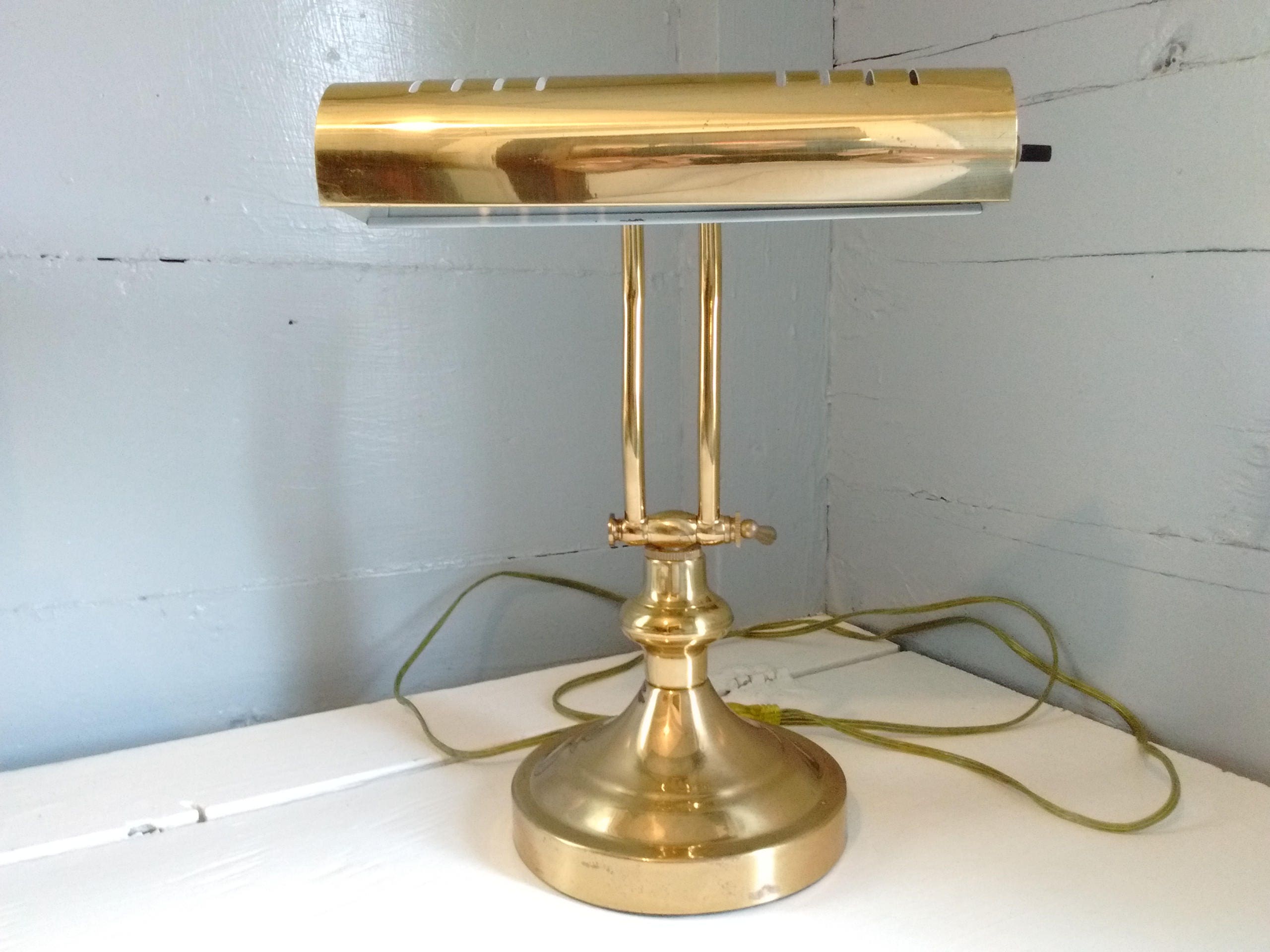 Handsome, Adjustable, Desk Lamp, Bankers Lamp, Piano Lamp, Mid Century