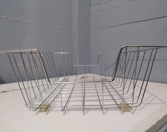 Vintage Metal Wire Basket Desk Tray Paper Tray Mid Century Modern Industrial Office Decor Home Decor RhymeswithDaughter