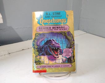 Goosebumps Escape From The Carnival Of Horrors Number 1 R L Stine Horror 90s 1st Edition Paperback Book RhymeswithDaughter