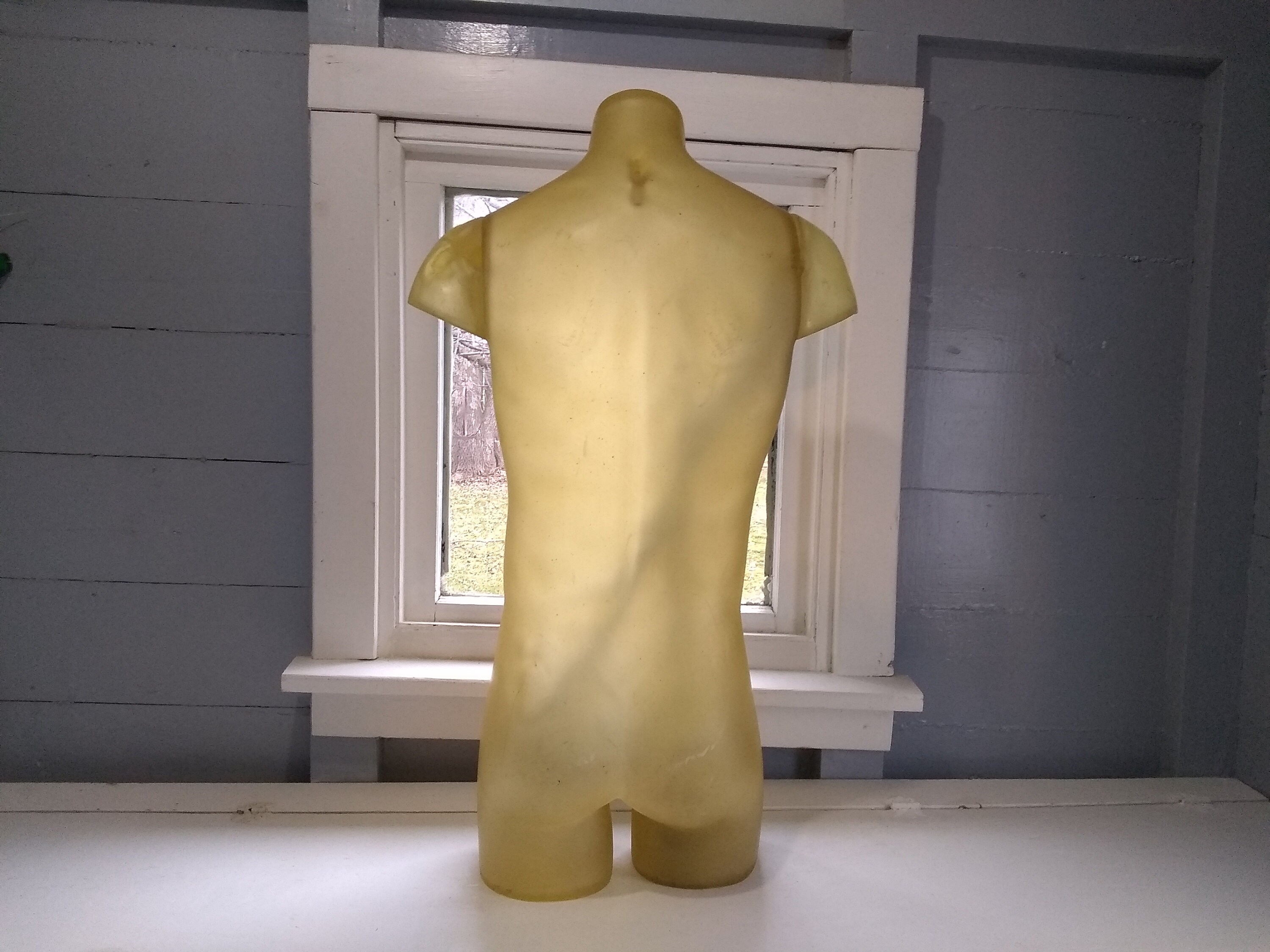 Vintage Male Mannequin Head and Torso Vintage Store Display