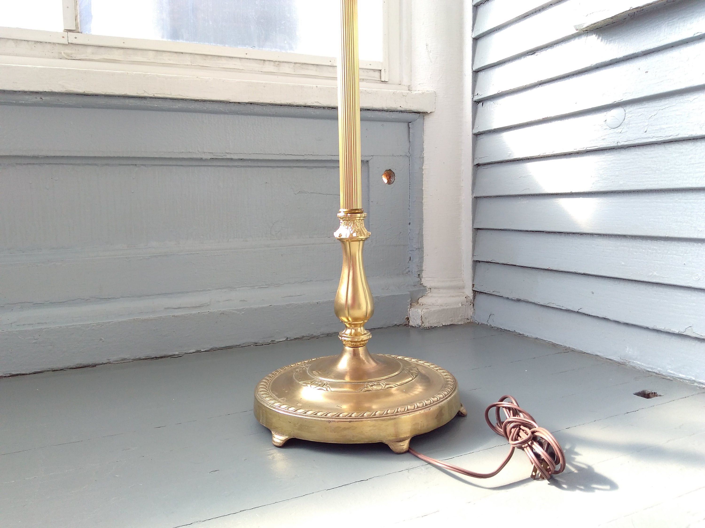 Vintage Candelabra Torchiere Floor Lamp Lighting 3 Way Mogul Base Metal