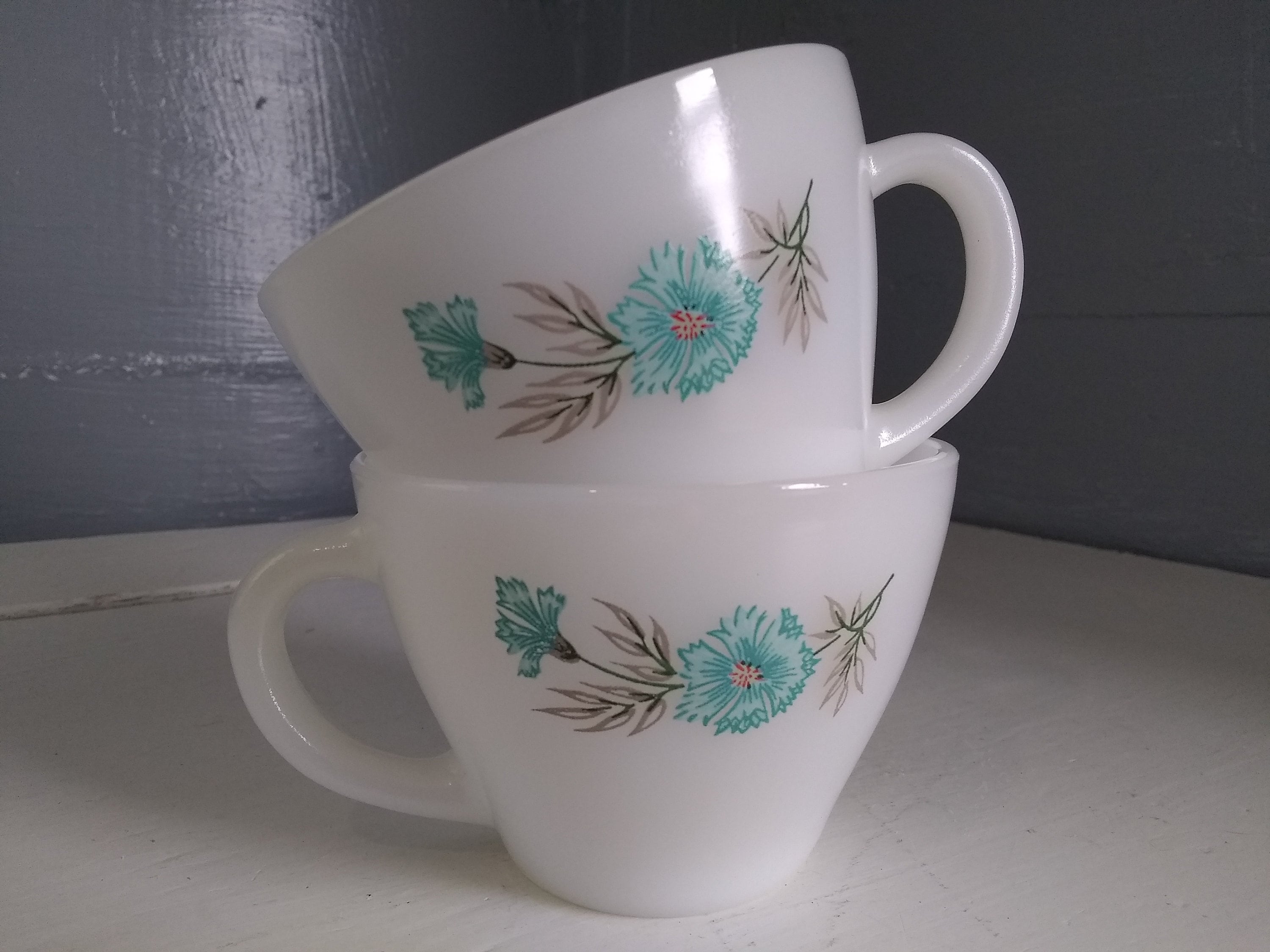 Retro Flower Mug Flower Mug Coffee Mug Clear Coffee Mug Trendy