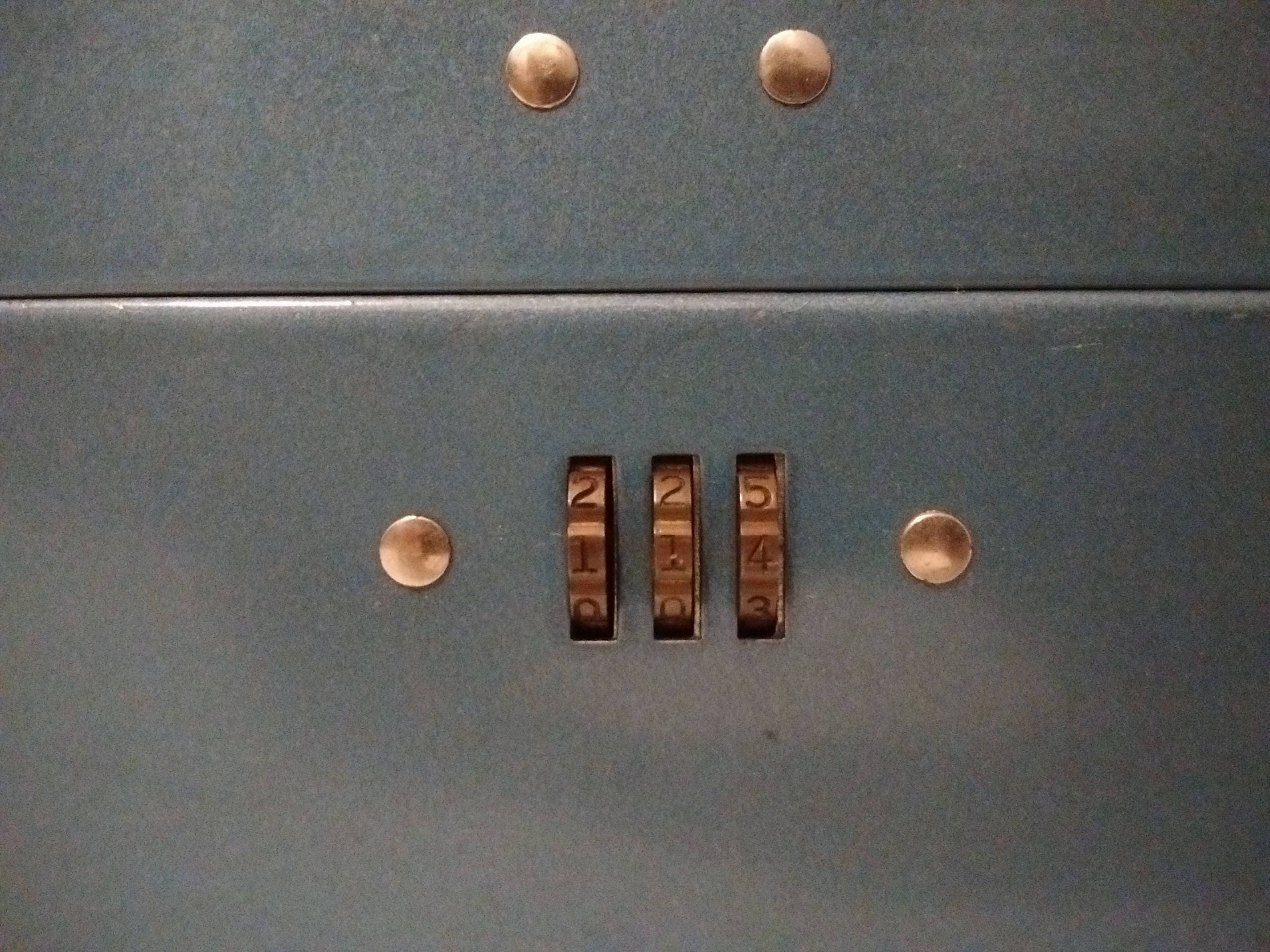 Antique, 1920s, Combination, Lock Box with Combination, Cash Box, Metal