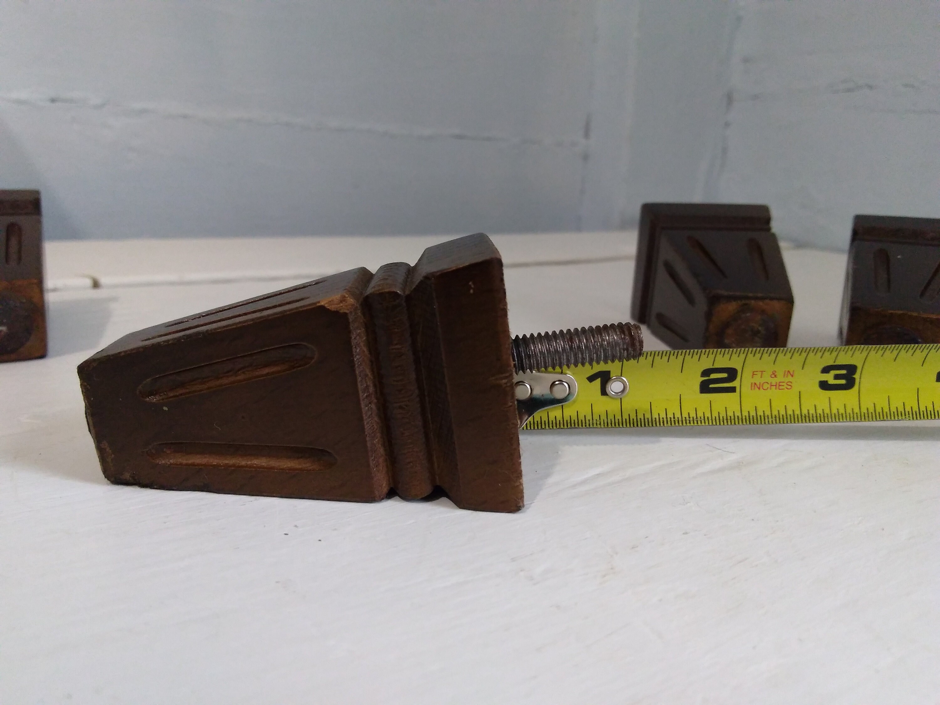 Four Vintage Furniture Legs Sofa Legs Square Tapered Furniture Legs