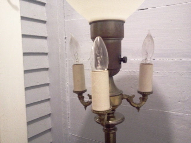 Floor Lamp Victorian Style Candelabra Torchiere Vintage