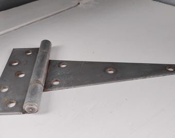 Vintage Heavy Metal T Hinge 10 Inch Stamped National Hardware, RhymeswithDaughter