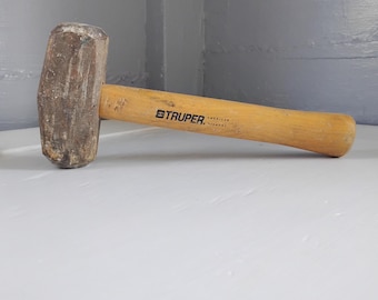 Vintage Truper 3 lbs Sledge Hammer Hickory Handle Stamped Mexico 3 Underneath RhymeswithDaughter
