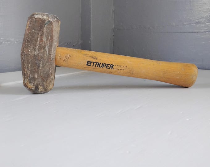 Featured listing image: Vintage Truper 3 lbs Sledge Hammer Hickory Handle Stamped Mexico 3 Underneath RhymeswithDaughter