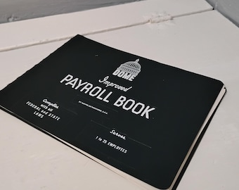 Vintage Payroll Accounting Book Ledger RhymeswithDaughter