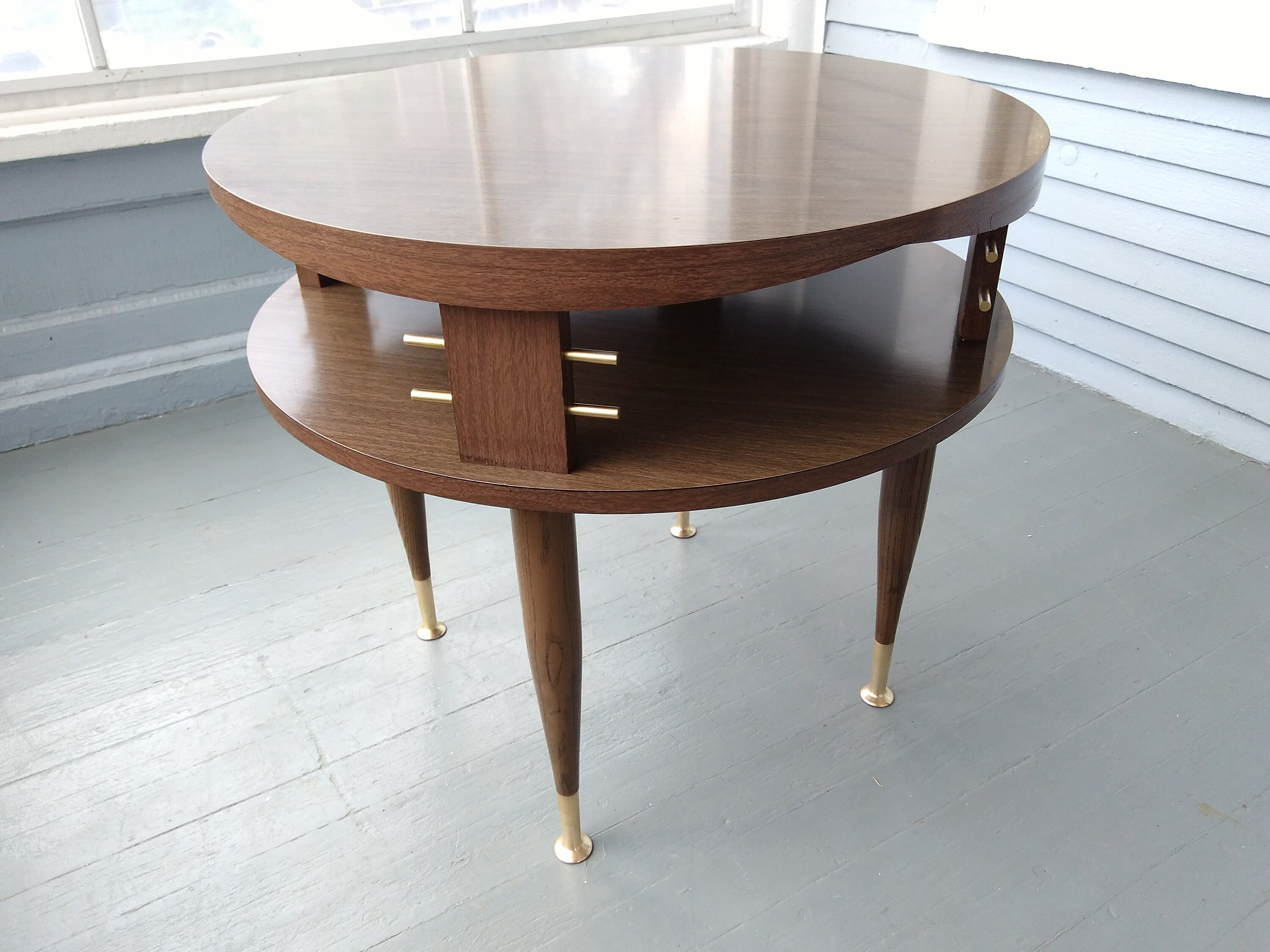 End Table Round Vintage Side Accent Midcentury
