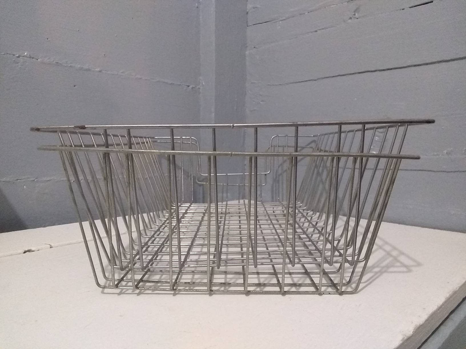 Vintage Metal Wire Basket Desk Tray Paper Tray Mid Century Modern