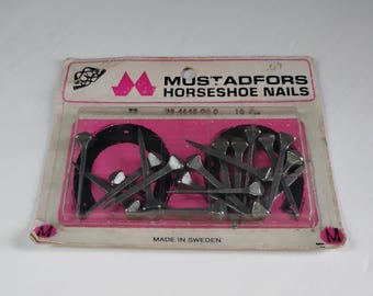 Vintage Mustadfors Horseshoe Nails - Factory Sealed Blister Pack - Made in Sweden
