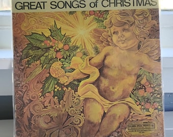 1968 Goodyear Songs of Christmas Vinyl LP – Cherub Cover Art, Holiday Album