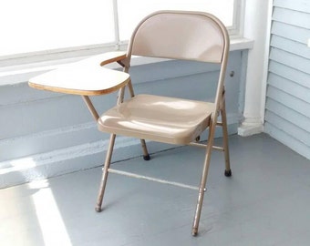 Vintage Desk Chair Student Desk Writing Desk Lap Top Desk Homework Metal Wood Krueger Back to School Furniture RhymeswithDaughter