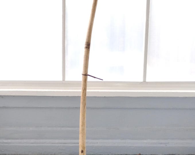 Featured listing image: Antique Farm Scythe with Wood Snath Handle & Curved Steel Blade, Primitive Farmhouse Decor, Rustic Cabin Wall Hanging, Grim Reaper Prop