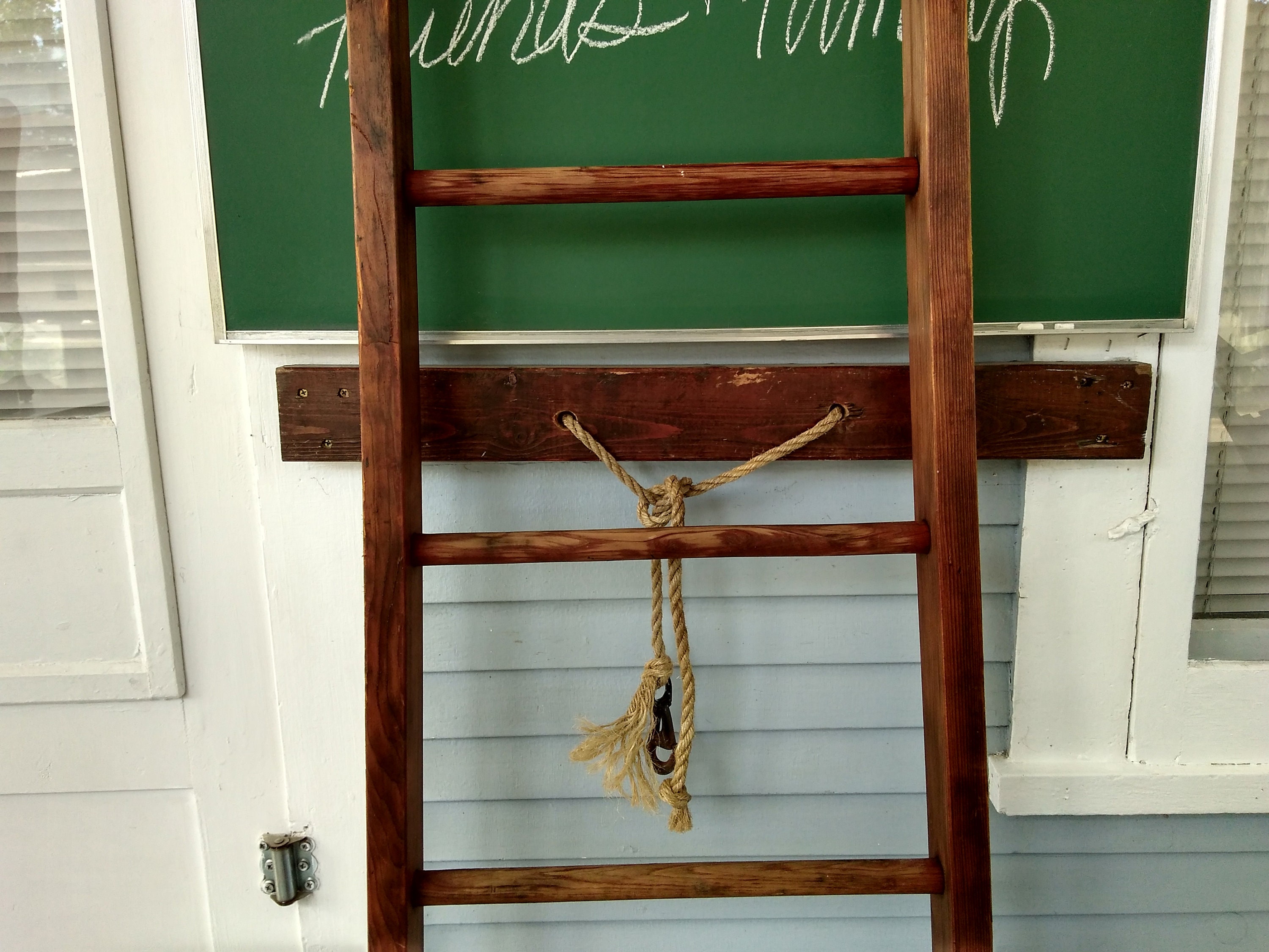 Blanket Ladder Quilt Rack Display Tall Wide Tapered Antique Ladder