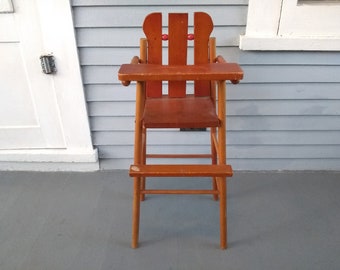 Vintage Doll High Chair Furniture by Play n Fun Playroom Decor Doll Display Chair Photo Prop Made in the USA RhymeswithDaughter