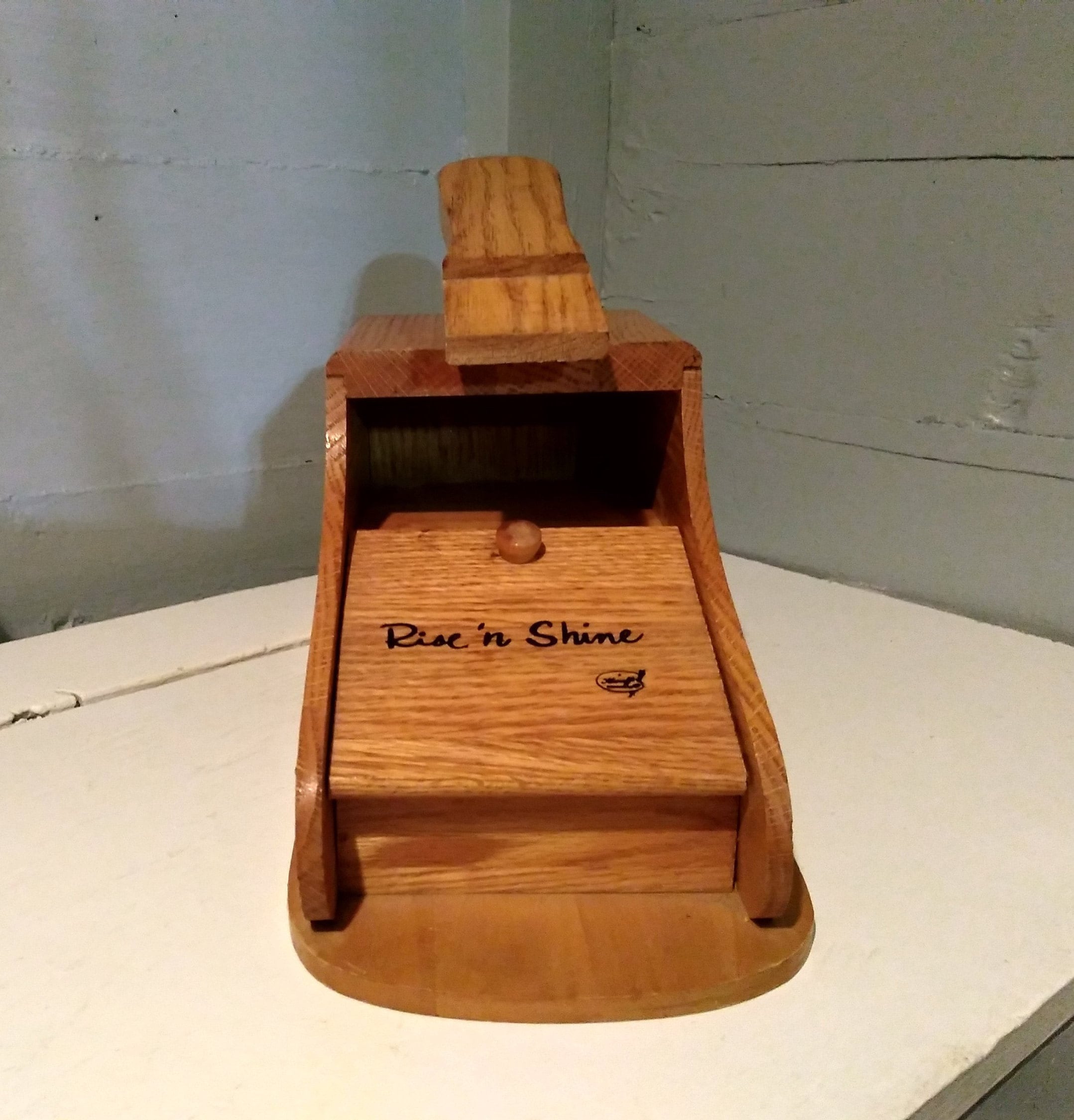 Vintage Shoe Shine Box Rise n Shine Wood Shoe Shaped Box Vintage Shoe Shine Box Rise n Shine Wood Shoe Shaped Box