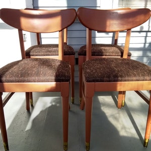 Vintage Mid-Century Modern Bentwood Chairs: Upholstered Dining Set, RhymeswithDaughter