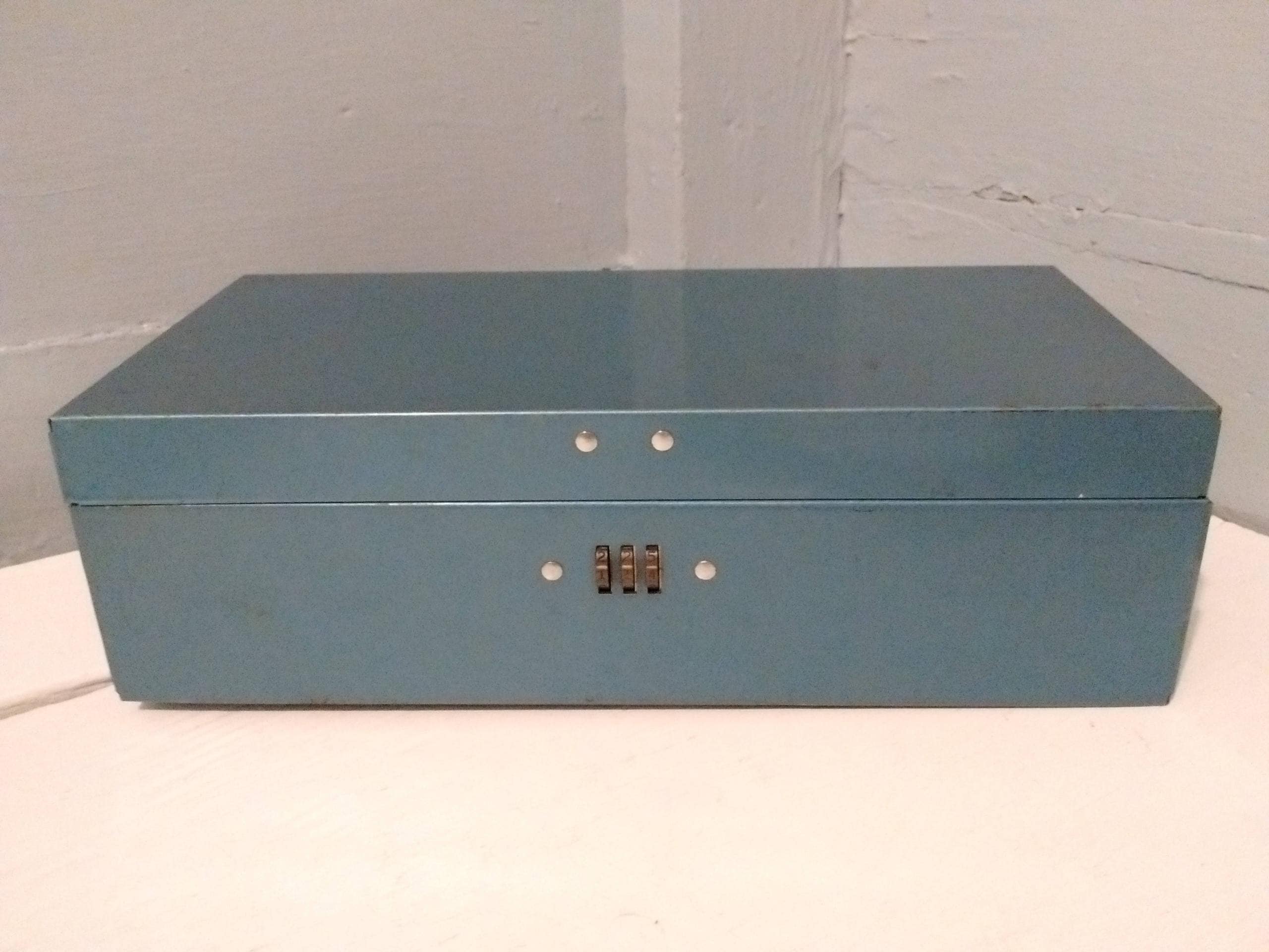 Antique, 1920s, Combination, Lock Box with Combination, Cash Box, Metal