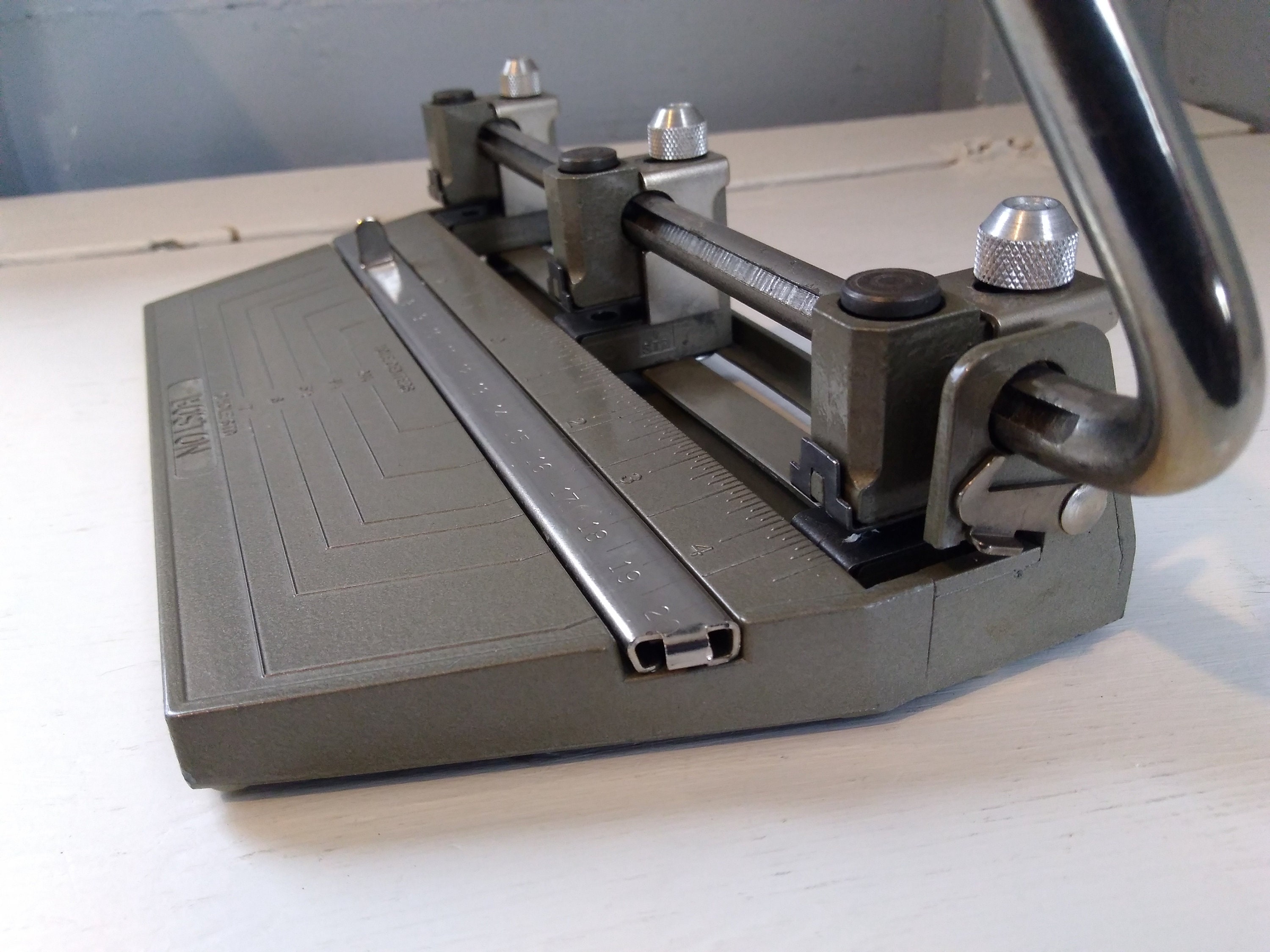 Vintage Boston Heavy Duty 3-hole Punch Tool 