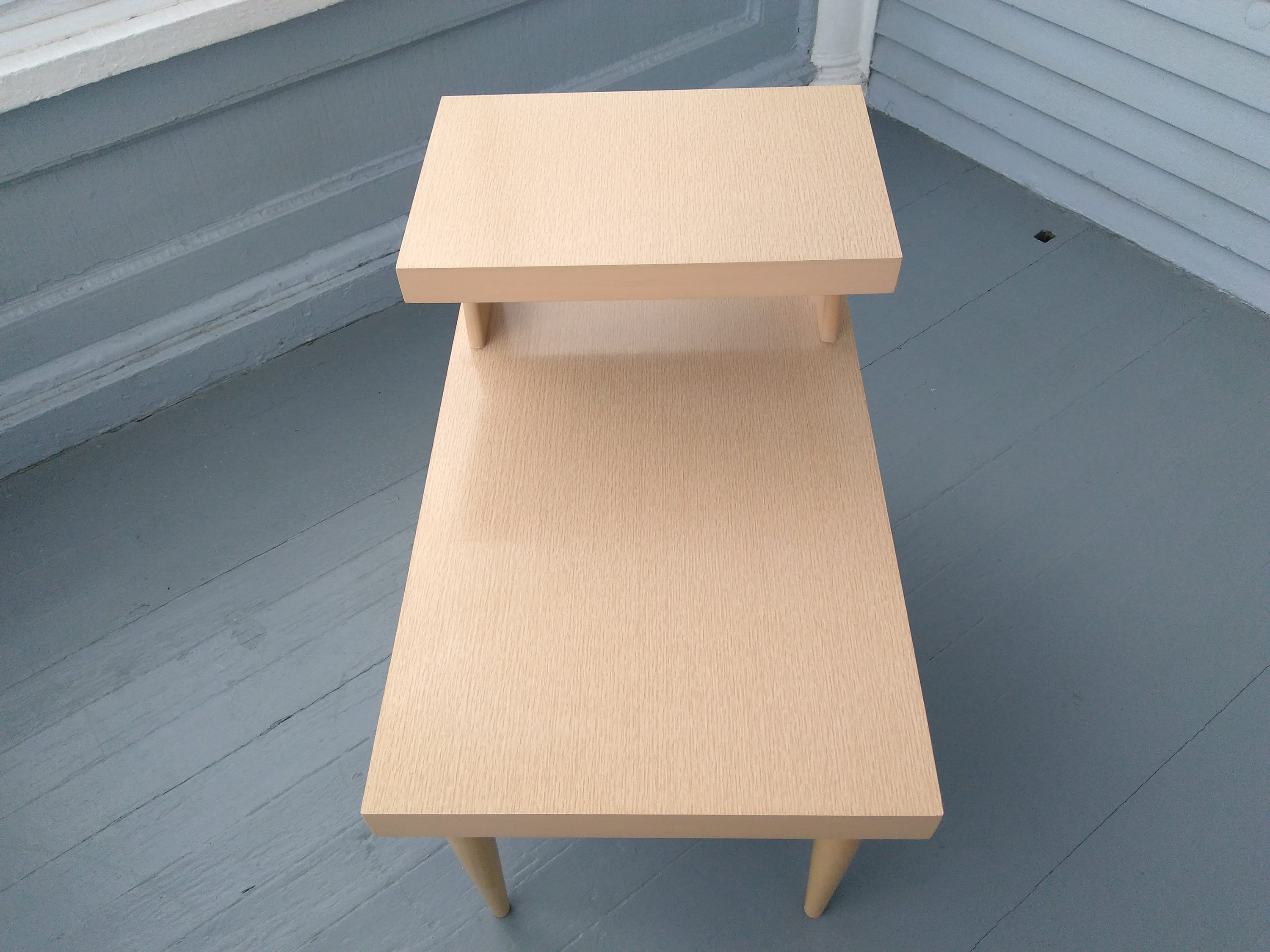 Vintage, Mersman, Step Up, Blonde, End Table, Mid Century, Living room