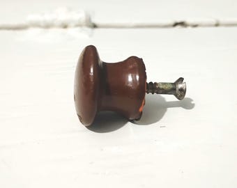 Wood Knobs Round Mushroom Shaped Vintage Furniture Pull Kitchen Cabinet Hardware Old Wood Knobs Rhymeswithdaughter