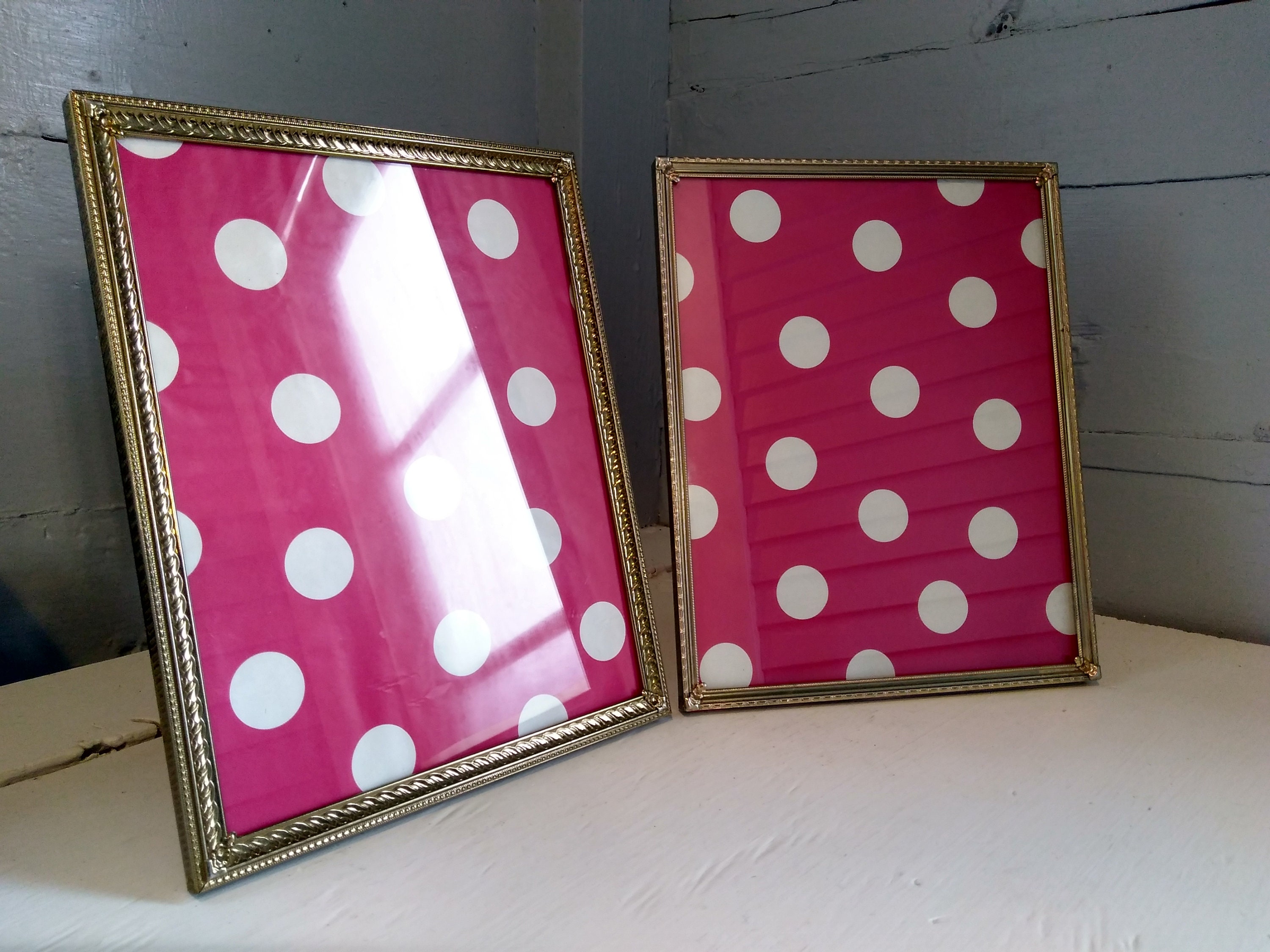 Picture Frames Gold Metal Instant Eclectic Collection MidCentury Home Decor Wedding Photo Prop