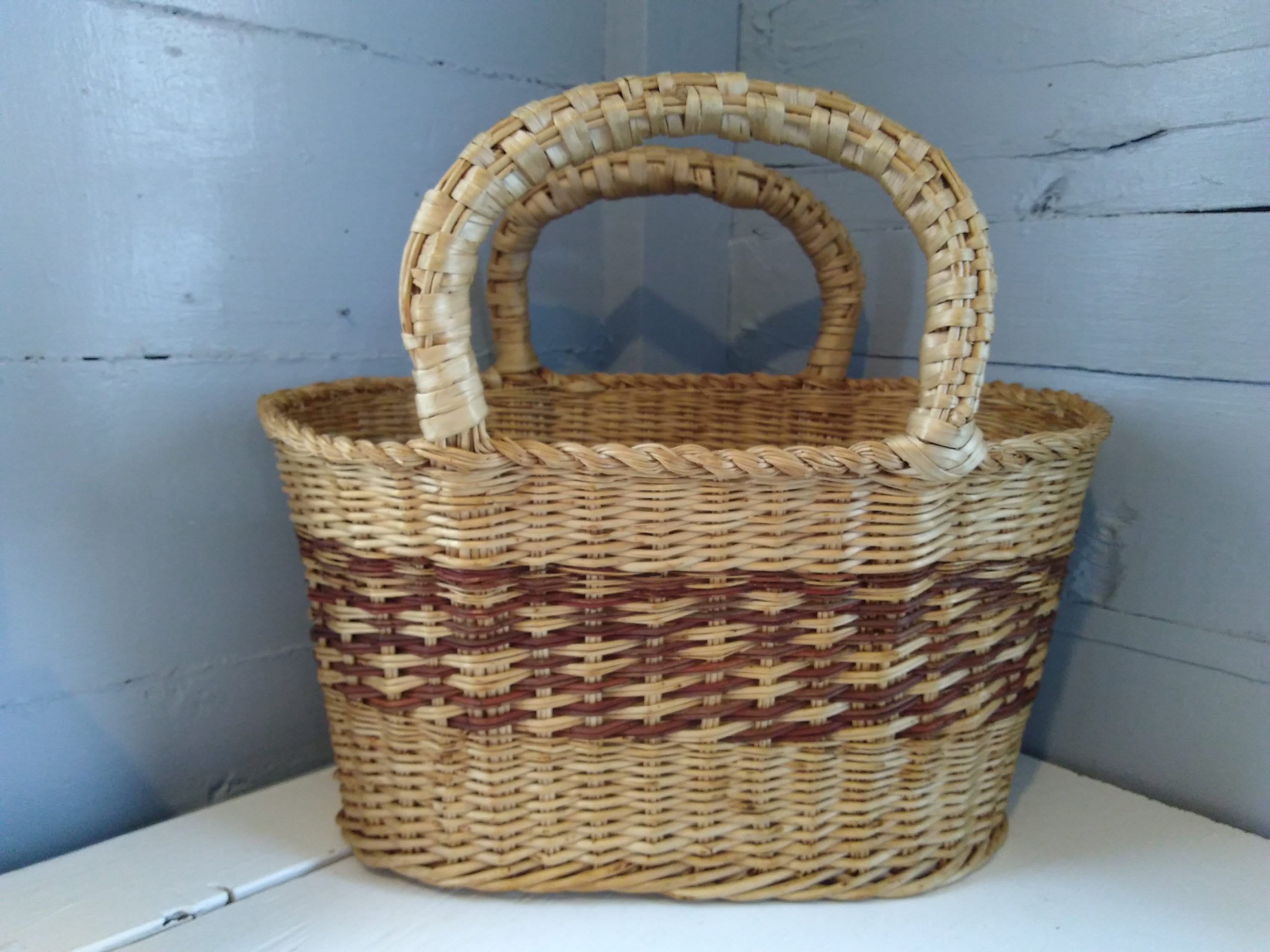 Wicker purse made in Hong Kong by Simone, Styled by Mister Ernest :  r/ThriftStoreHauls