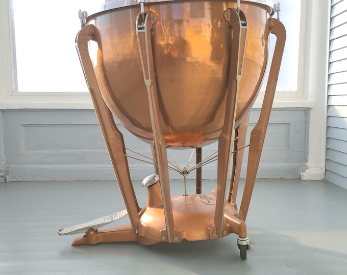 Featured listing image: Vintage Ludwig Copper Timpani Kettle Drum - 26 Inch Symphonic WFL, RhymeswithDaughter