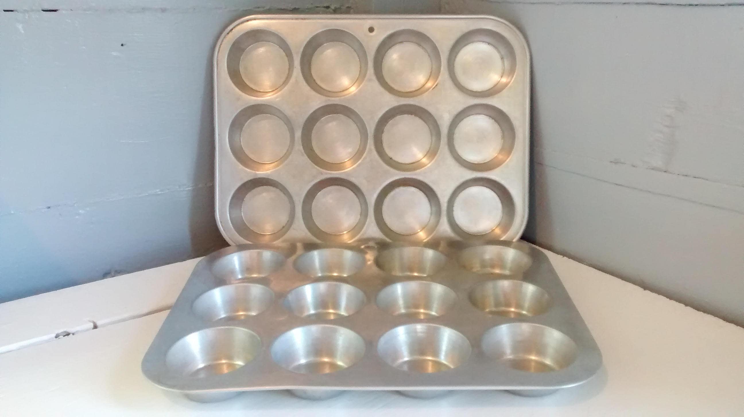 Large Muffin, Muffin Pan, 12 Cup, Cupcake Tins, Wear Ever, Mirro
