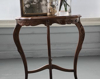 Elegant Antique Carved Wood Table End table or Side Table Dining room Living room Furniture RhymeswithDaughter