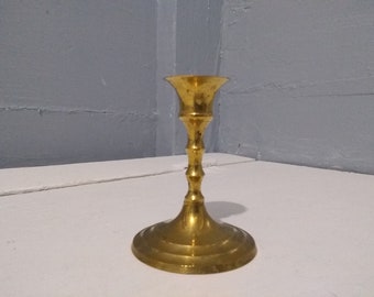 Vintage Brass Candlestick Holder Tapered Round Romantic Lighting Emergency Supplies Table/Mantel/Altar Decor Photo Prop RhymeswithDaughter